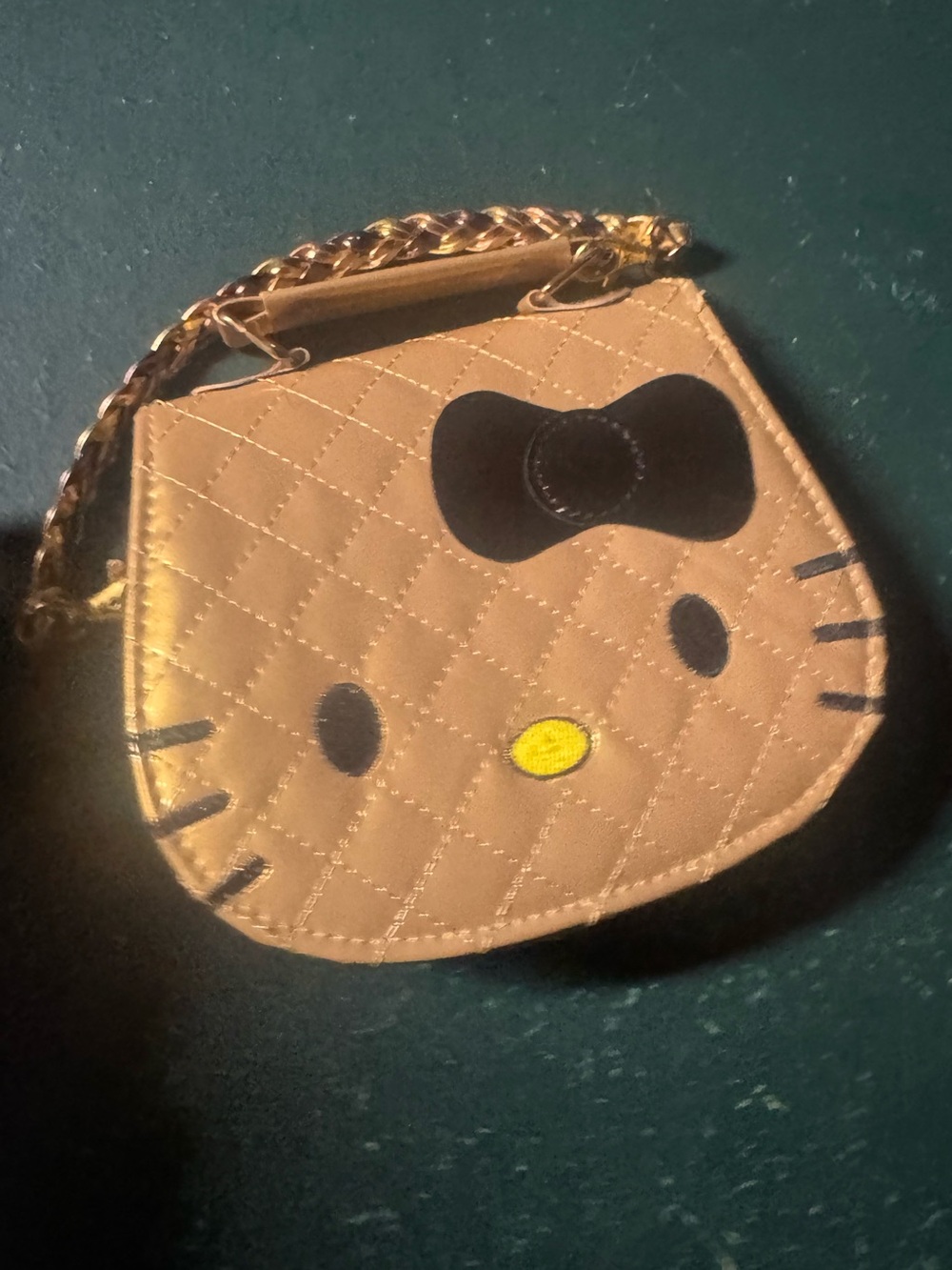 Hello Kitty Gold Colored Bag/Purse